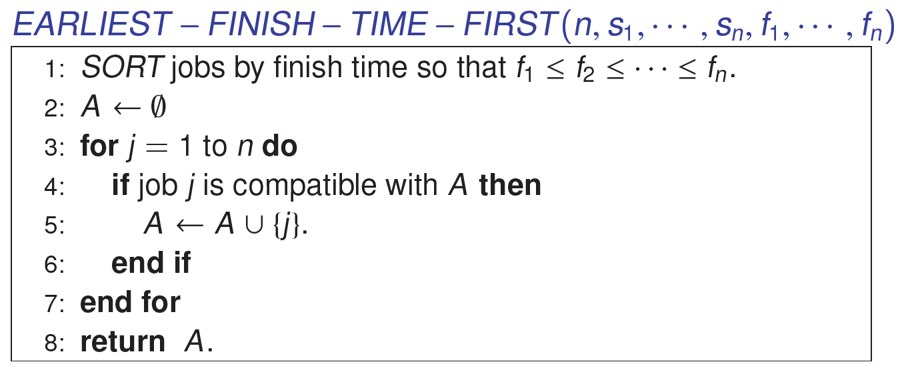 最早结束时间优先算法